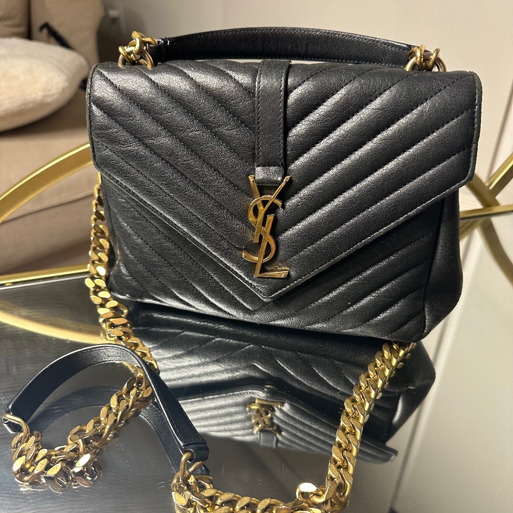 Yves Saint Laurent black leather bag